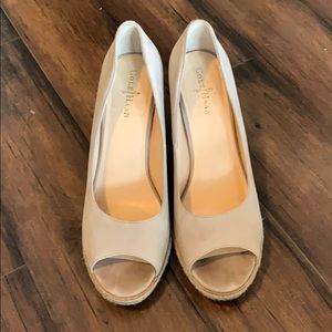 Cole Haan Nude Suede Wedges